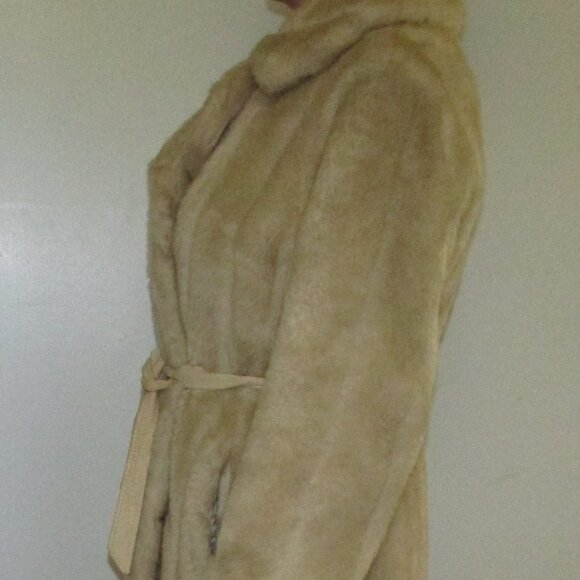 Vintage Faux Fur Light Mink Double Breasted Coat - M/L - Picture 4 of 16